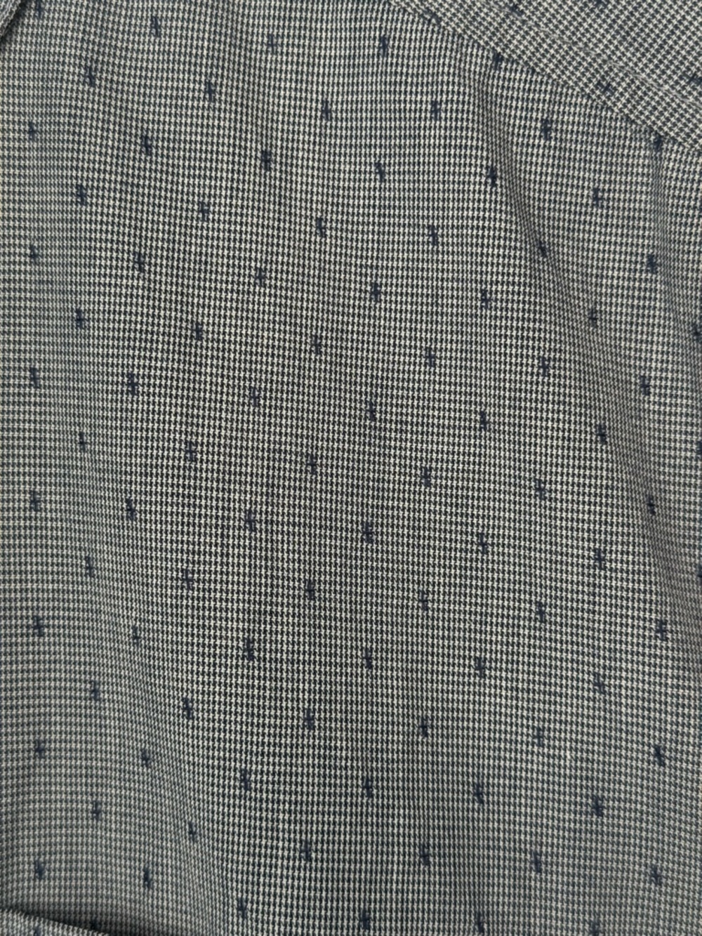 RVCA Blue Short Sleeve Button-Down Shirt Slim Fit with Subtle Dot Print Size S - Picture 5 of 14